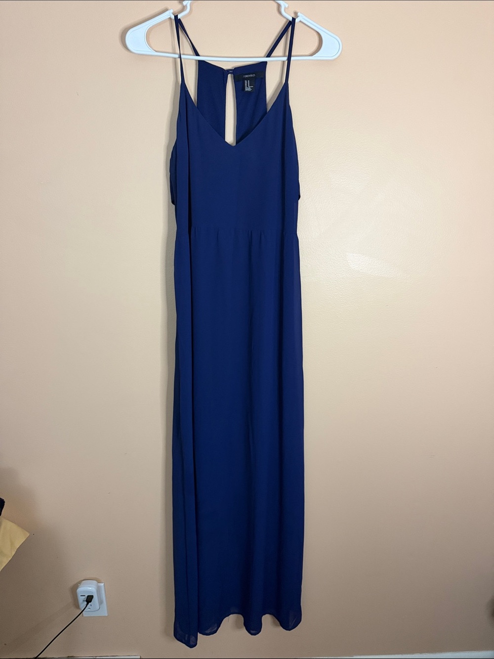 Forever 21 Cobalt Blue Spaghetti Strap Maxi Dress